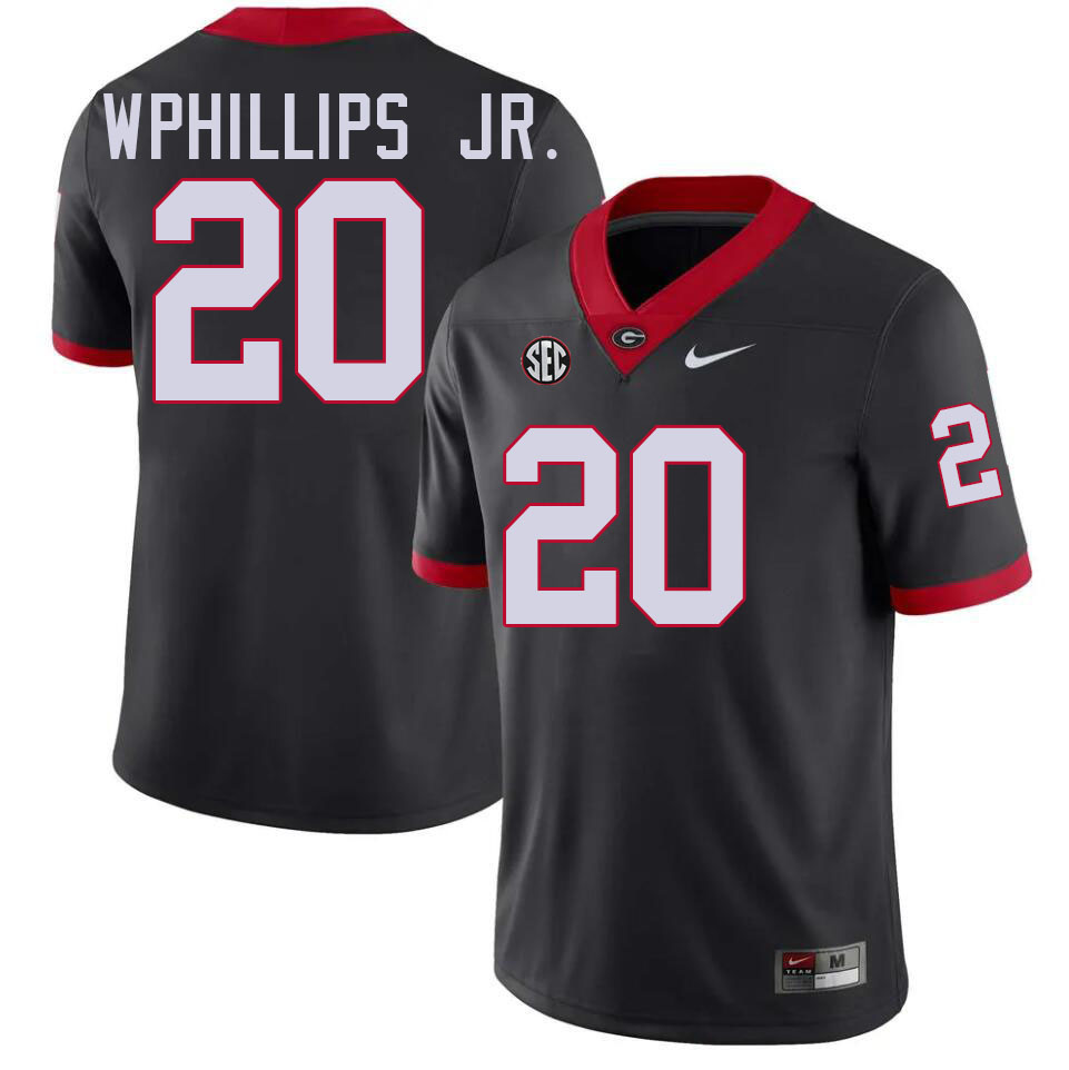 #20 Dwight Phillips Jr. UGA Jersey,University Of Georgia Bulldogs Football Jersey,Uniforms,Gears-Bla